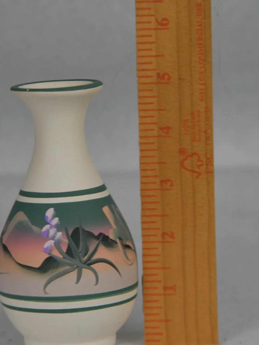 New West Pottery Hand Painted Bud Vase, Phoenix, Arizona, USA, 5” signed